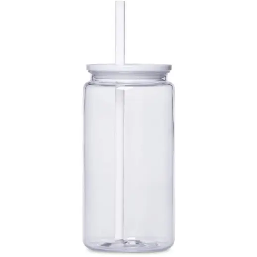Altitude Mina Plastic Tumbler and Straw Solid White