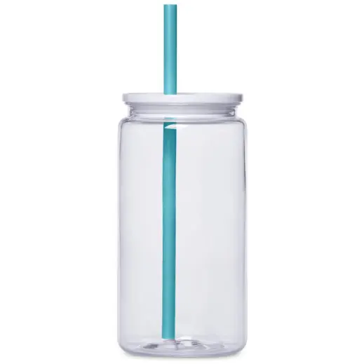 Altitude Mina Plastic Tumbler and Straw Turquoise