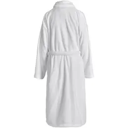 Serendipio Langham Ladies Coral Fleece Bathrobe Solid White Back