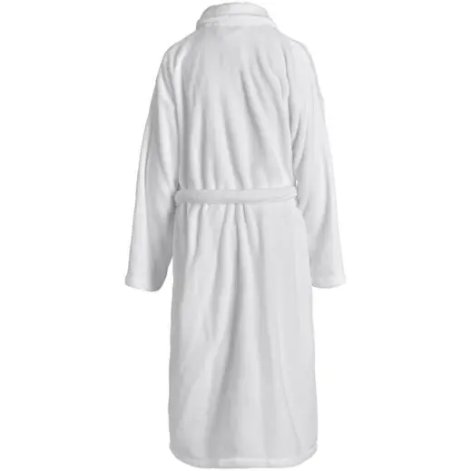 Serendipio Langham Ladies Coral Fleece Bathrobe Solid White Back