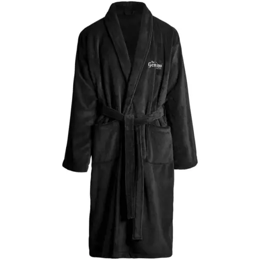Serendipio Langham Mens Coral Fleece Bathrobe Black Branded