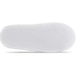 Serendipio Be Our Guest Linen Slippers Solid White Bottom