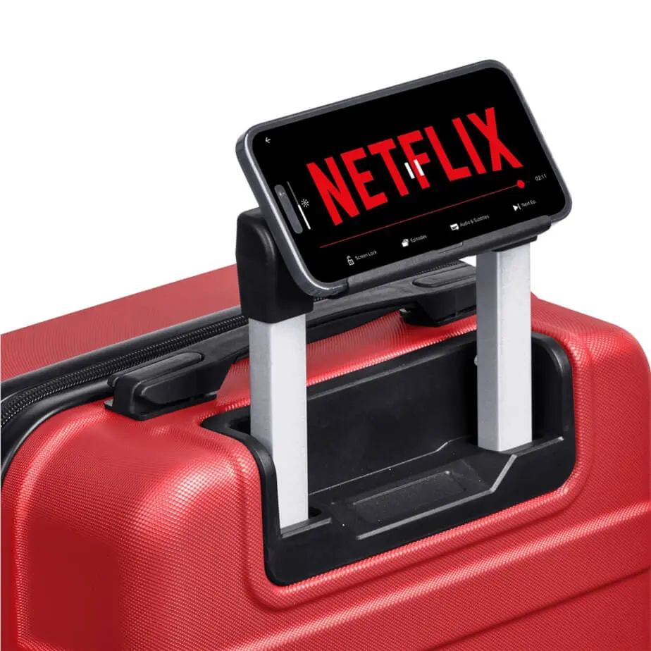 Altitude Blythswood Trolley Bag Red Branded Dome Sticker Close Up Handle Display