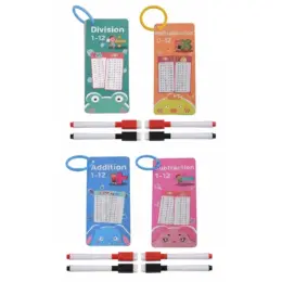 4-Pack Arithmetic Flashcards Set Display
