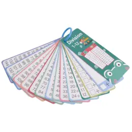 4-Pack Arithmetic Flashcards Set Division Display