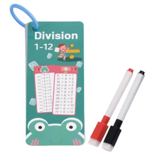 4-Pack Arithmetic Flashcards Set Division