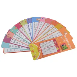 4-Pack Arithmetic Flashcards Set Multiplication Display