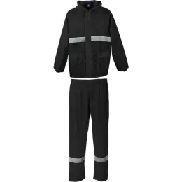 Barron Essential Rain Suit with Tape Black