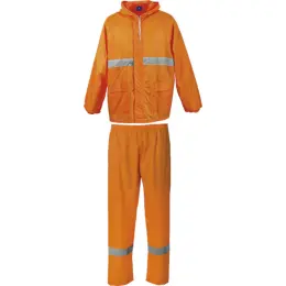 Barron Essential Rain Suit with Tape Safety Orange-Reflect