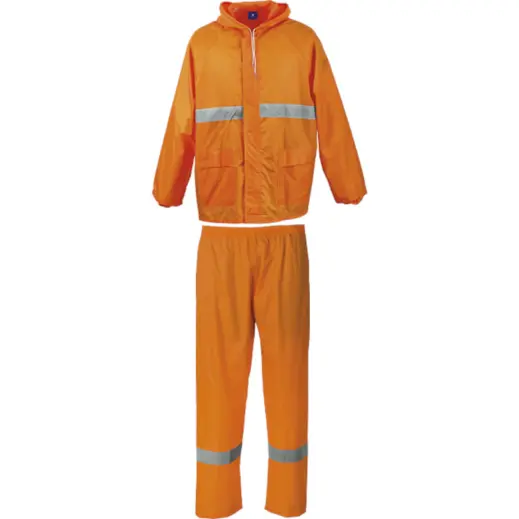 Barron Essential Rain Suit with Tape Safety Orange-Reflect
