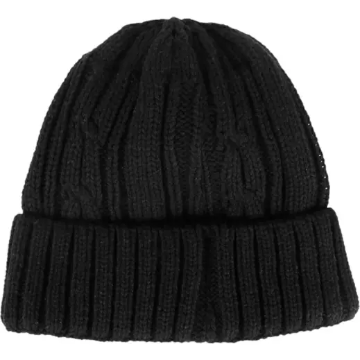 Cable Knit Beanie Black