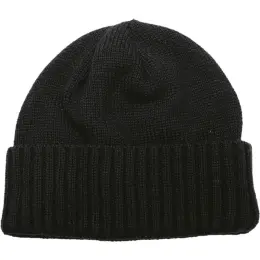 Rib Cuff Beanie Black