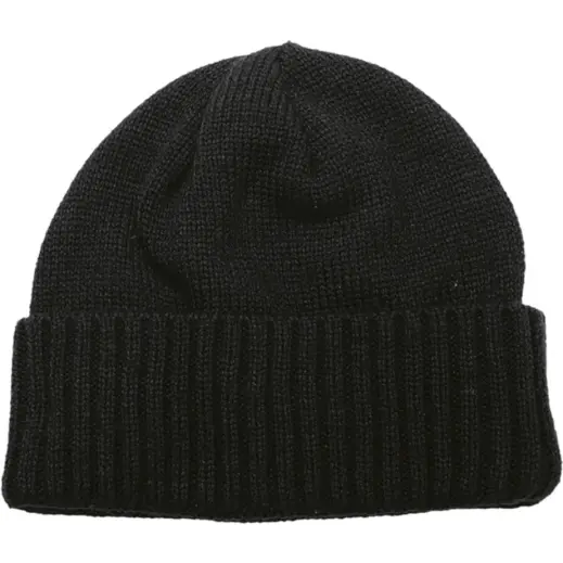 Rib Cuff Beanie Black