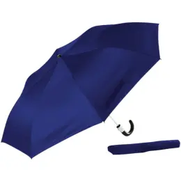 Gents Compact With Leather Handle Navy