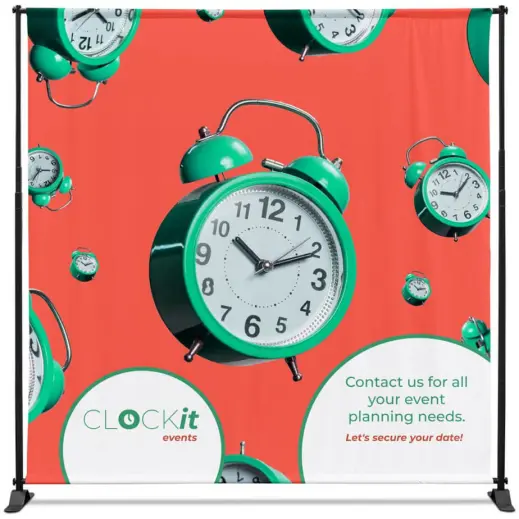 Adjustable Banner Stand Pro - 2.5m x 2.5m Branded Front
