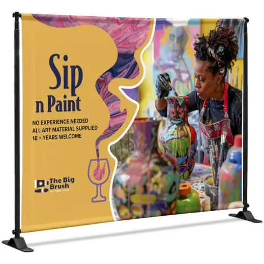 Adjustable Banner Stand Pro - 1.6m x 2.2m Branded Angle