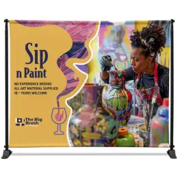 Adjustable Banner Stand Pro - 1.6m x 2.2m Branded Front