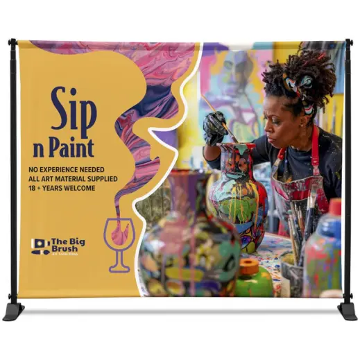 Adjustable Banner Stand Pro - 1.6m x 2.2m Branded Front