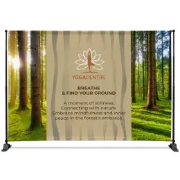 Adjustable Banner Stand Eco - 1.6m x 2.4m Branded Front