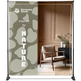 Adjustable Banner Stand Eco - 2.4m x 2m Branded Front