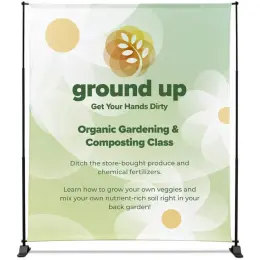 Adjustable Banner Stand Eco - 2.25m x 2m Branded Front