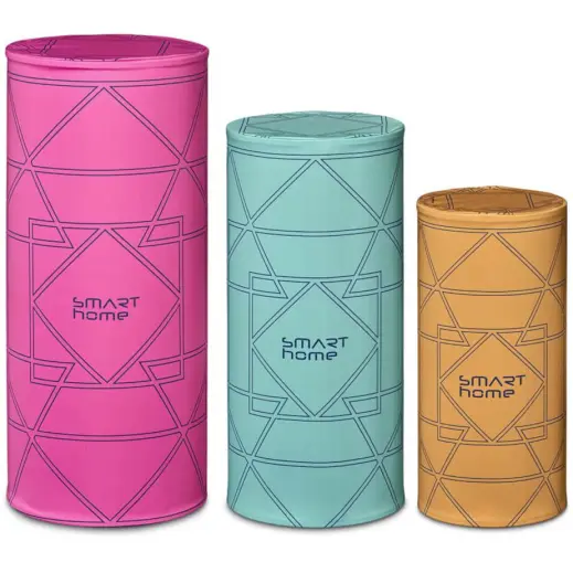 Pedestal Tables (Set of 3) Branded Front