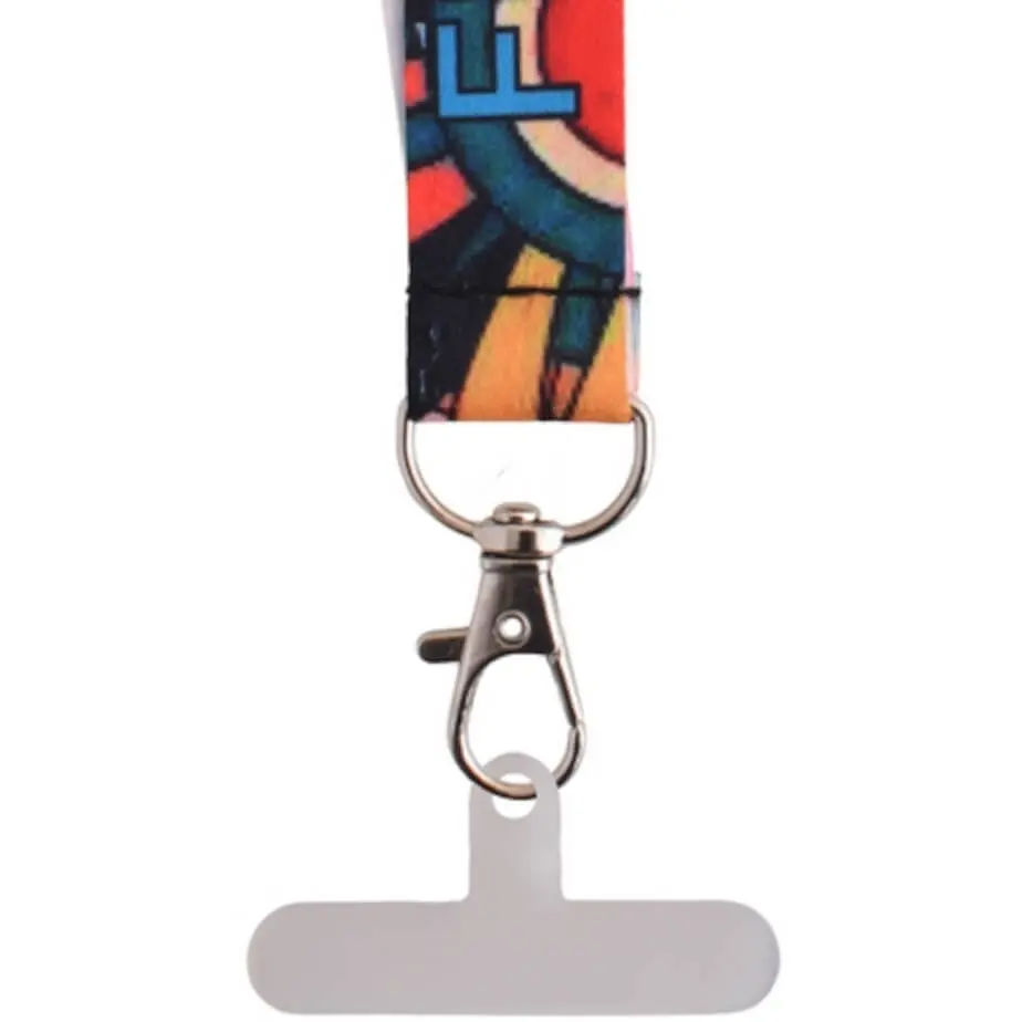 Glossy Polyester Dye Sub Lanyard With Hangtab - Single Side Print Close Up