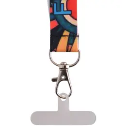 Glossy Polyester Dye Sub Lanyard With Hangtab - Single Side Print Close Up