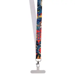 Glossy Polyester Dye Sub Lanyard With Hangtab - Single Side Print image