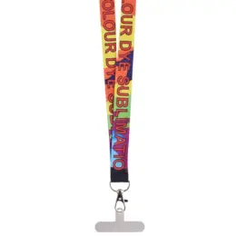 Glossy Polyester Dye Sub Lanyard With Hangtab - Double Side Print image