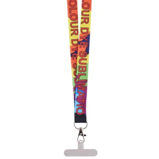 Glossy Polyester Dye Sub Lanyard With Hangtab - Double Side Print Display