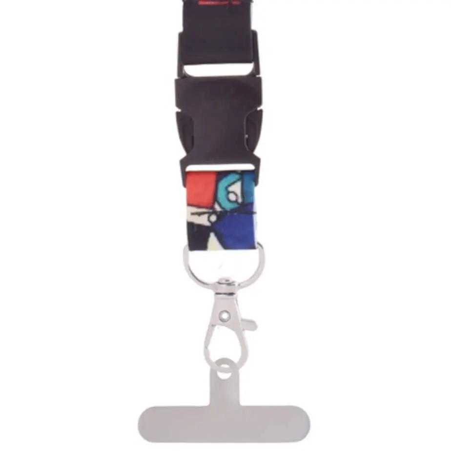 Glossy Polyester Dye Sub Lanyard With Buckle & Hangtab - Double Side Print Close Up
