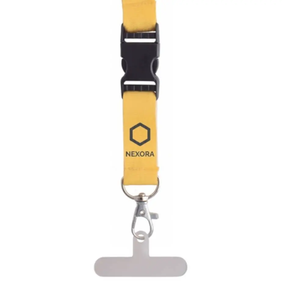 Petersham Lanyard With Buckle & Hangtab - Double Side Print Close Up