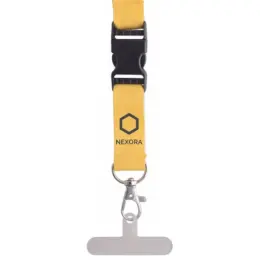 Petersham Lanyard With Buckle & Hangtab - Double Side Print Close Up