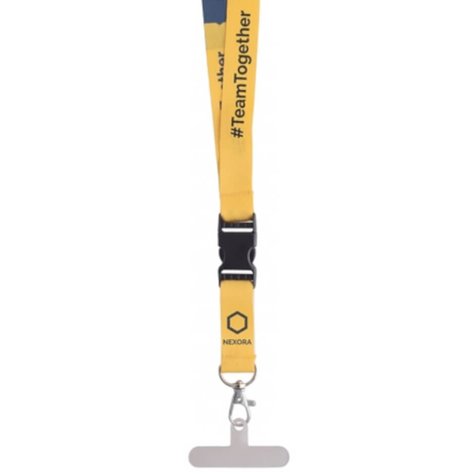 Petersham Lanyard With Buckle & Hangtab - Double Side Print image