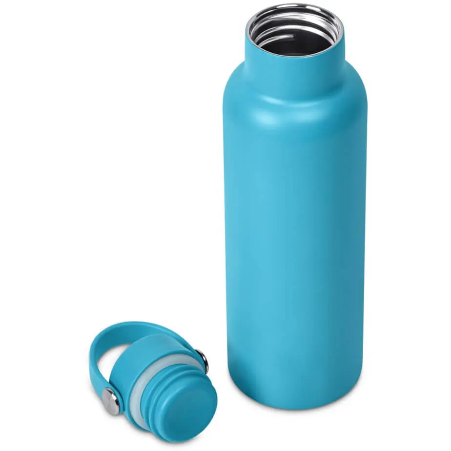 Kooshty Orinoko Stainless Steel Vacuum Water Bottle Turquoise Open