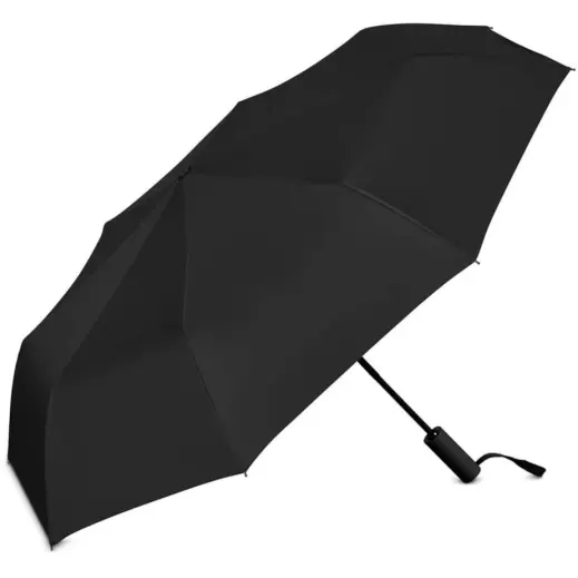 Serendipio Milestone Auto-Open Compact Umbrella Black Open