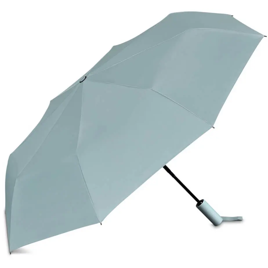 Serendipio Milestone Auto-Open Compact Umbrella Dusty Teal Open