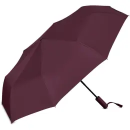 Serendipio Milestone Auto-Open Compact Umbrella Maroon Open