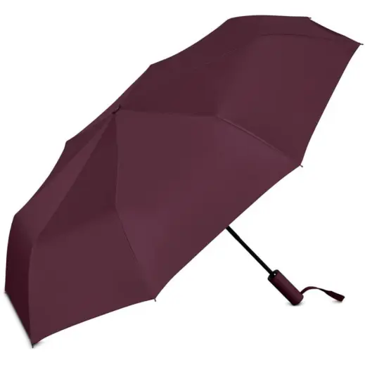 Serendipio Milestone Auto-Open Compact Umbrella Maroon Open