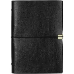 Serendipio Heritage Refillable A5 Ring-Bound Notebook Black Front