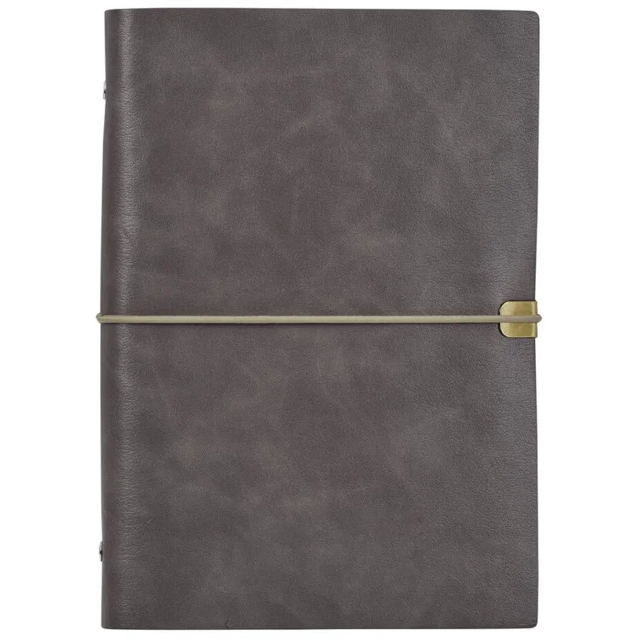 Serendipio Heritage Refillable A5 Ring-Bound Notebook Taupe Front