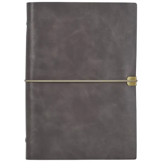 Serendipio Heritage Refillable A5 Ring-Bound Notebook Taupe Front