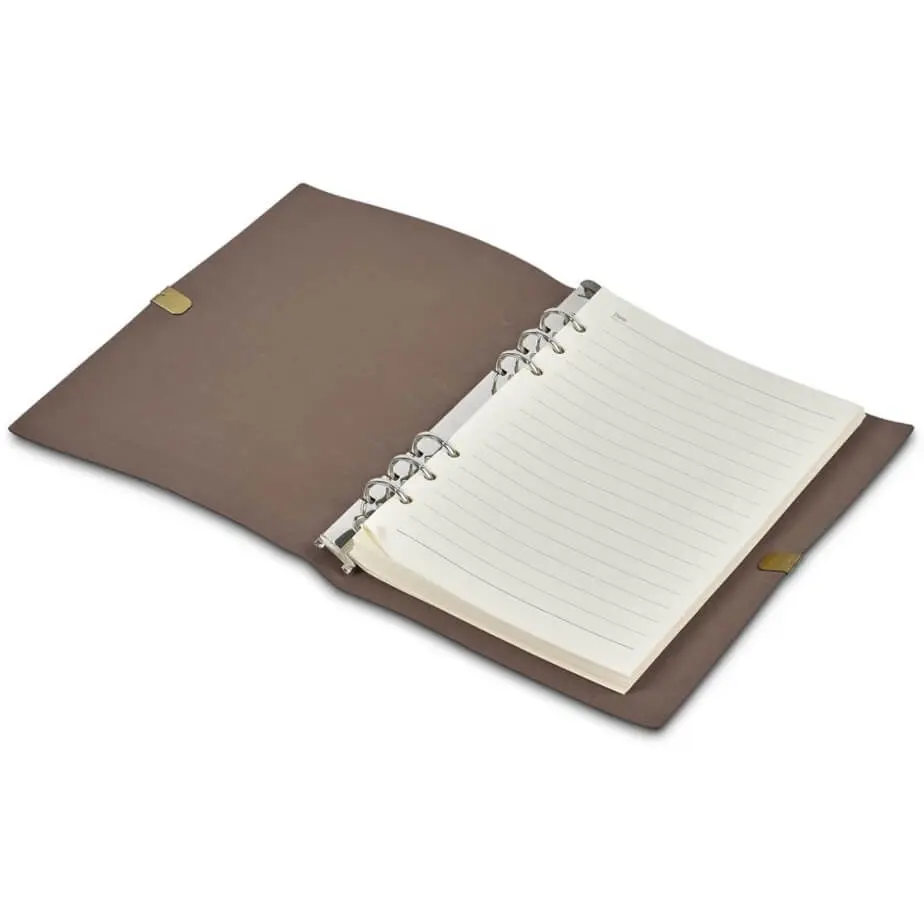 Serendipio Heritage Refillable A5 Ring-Bound Notebook Taupe Inner