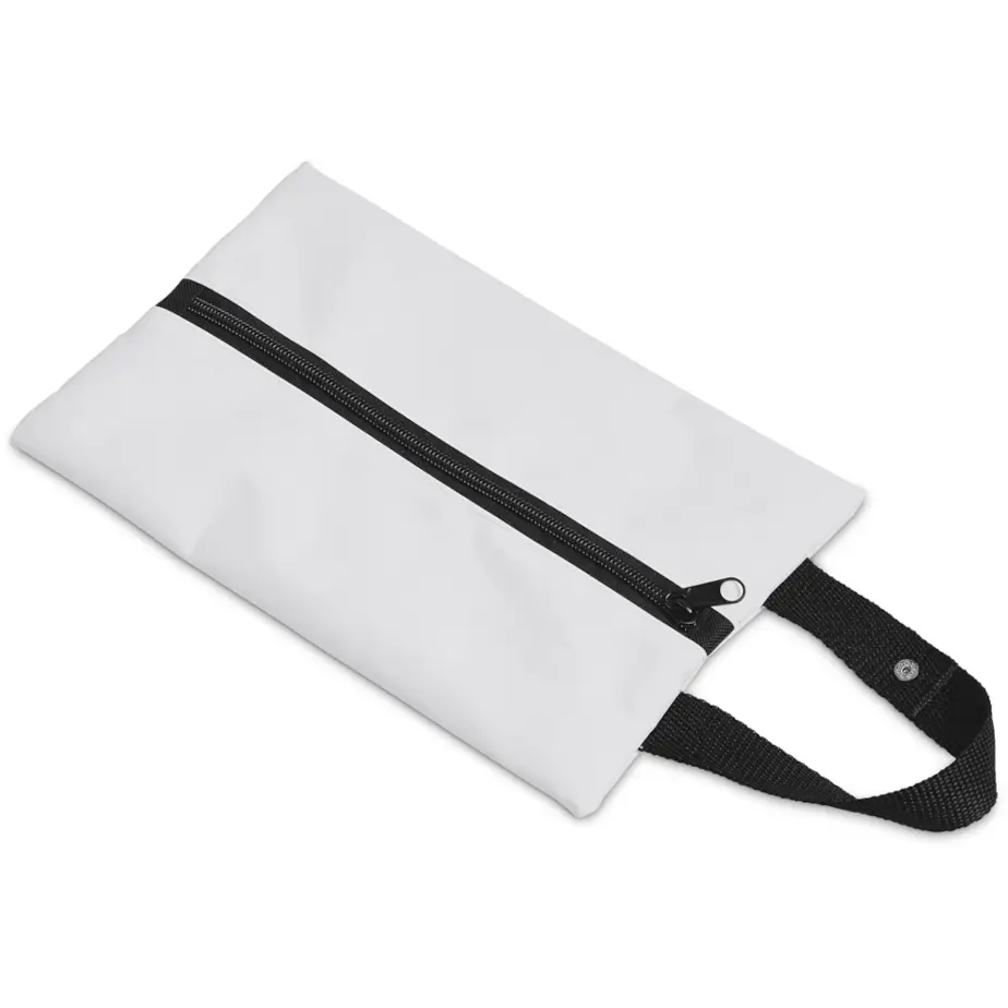 Hoppla Hanki Polyester Travel Tissue Pouch Black Zip