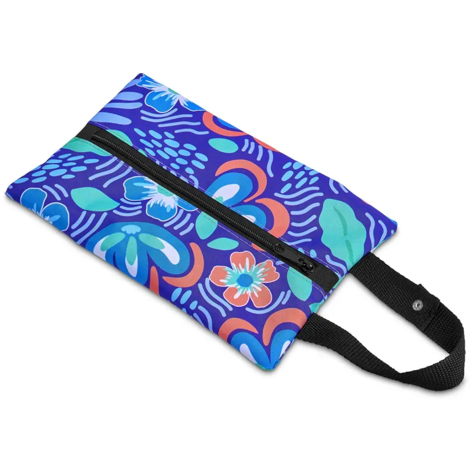 Hoppla Hanki Polyester Travel Tissue Pouch Display Branded Back