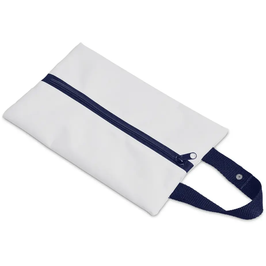 Hoppla Hanki Polyester Travel Tissue Pouch Navy Zip