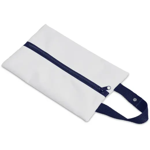 Hoppla Hanki Polyester Travel Tissue Pouch Navy Zip