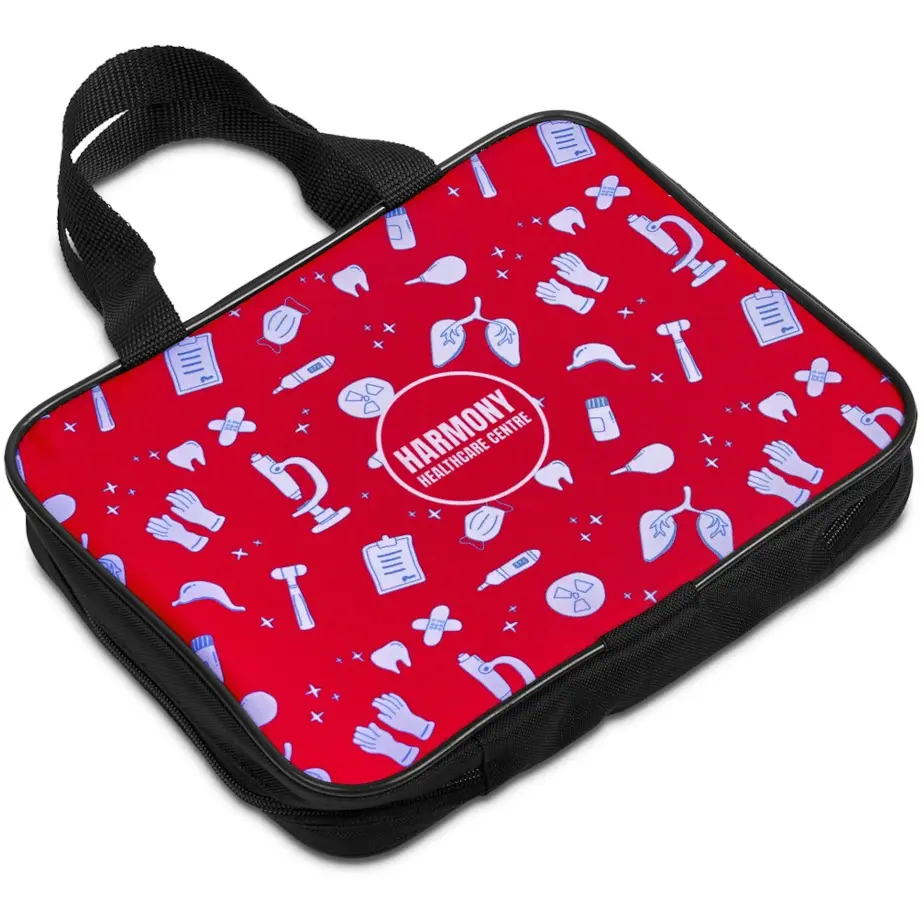 Hoppla Hero Polyester First Aid Carry Bag Display Branded Flat