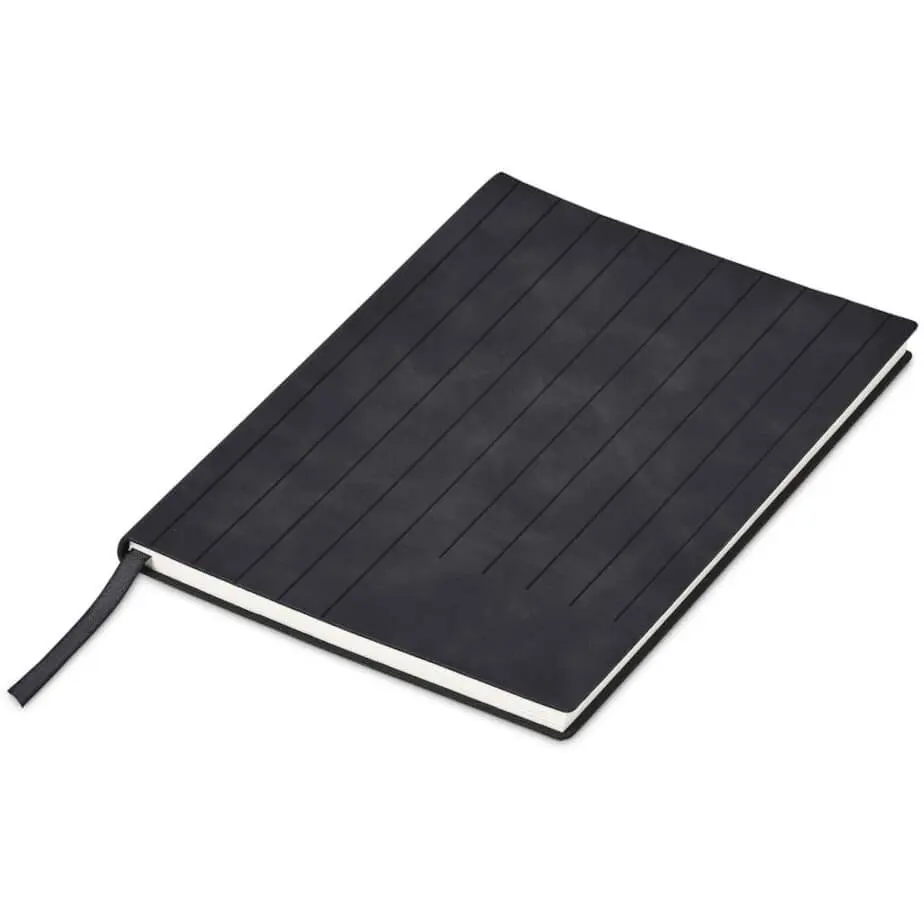 Altitude Pinstripe A5 Soft Cover Notebook Black